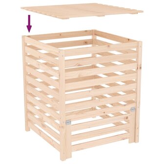 Compostbak 82,5x82,5x99,5 cm massief grenenhout