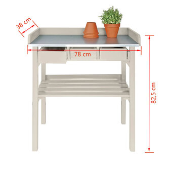 tuinwerktafel met lades (wit) CF29W