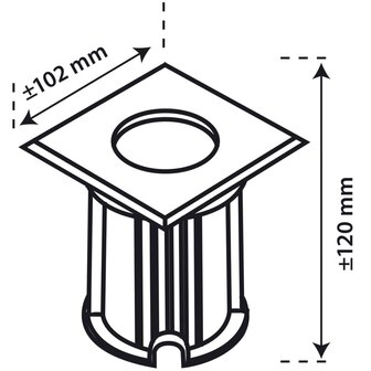 LED-grondspotlight 3 W zwart 5000.459