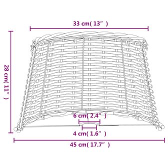 Lampenkap &Oslash;45x28 cm wicker bruin