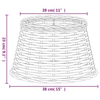 Lampenkap &Oslash;38x23 cm wicker bruin