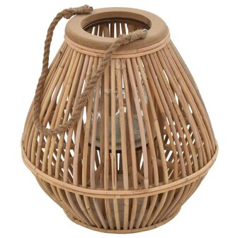 Lantaarnhouder hangend wicker naturel