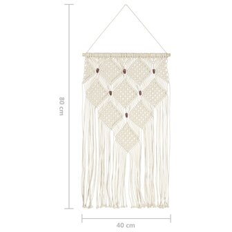 Wandhanger macram&eacute; 40x80 cm katoen