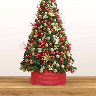 Kerstboomrok &Oslash;65x19,5 cm rood