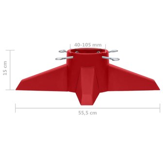 Kerstboomstandaard 55,5x55,5x15 cm rood