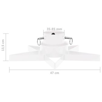 Kerstboomstandaard 47x47x13,5 cm wit