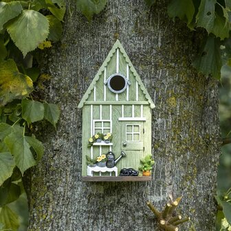 Vogelhuisje voor mezen tuinschuur