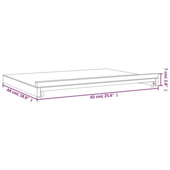 Tafelezel 65x48x7 cm massief beukenhout