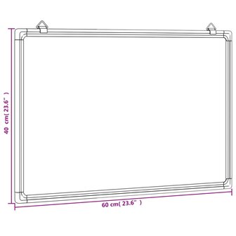 Whiteboard magnetisch 60x40x1,7 cm aluminium