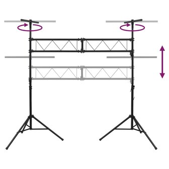 Lichtstatief 338x115x(180-300) cm staal