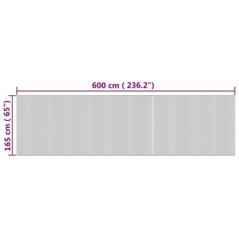 Kamerscherm 165x600 cm bamboe naturel