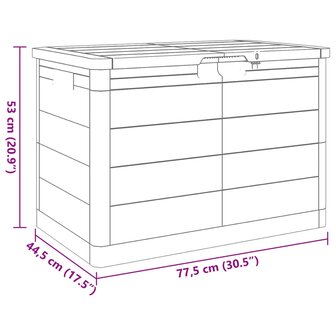 Kussenbox 77,5x44,5x53 cm polypropeen bruin