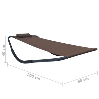 Tuinbed 200x90 cm staal bruin