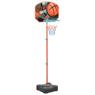 Basketbalset draagbaar verstelbaar 109-141 cm