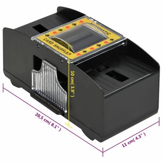 Automatische kaartenschudder zwart 2 deks