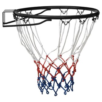 Basketbalring 39 cm staal zwart