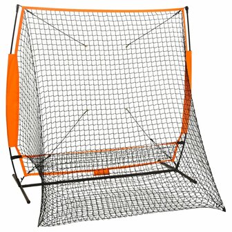 Honkbaltrainingsnet 174x76x158,5 cm zwart