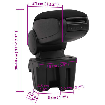 Armsteun 15x31x(28-44) cm ABS zwart