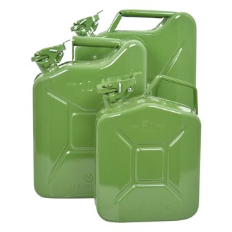 Benzinetank 20 L metaal groen