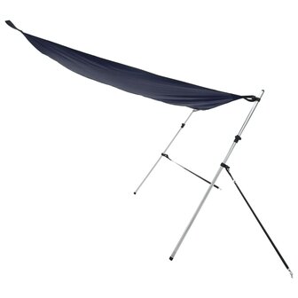 Schaduwdoekset T-top 174x205x(115-194) cm marineblauw