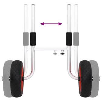 kajaktrolley afneembaar 100 kg aluminium