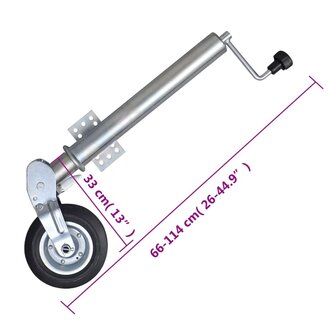 Neuswiel met wielblokken 60 mm