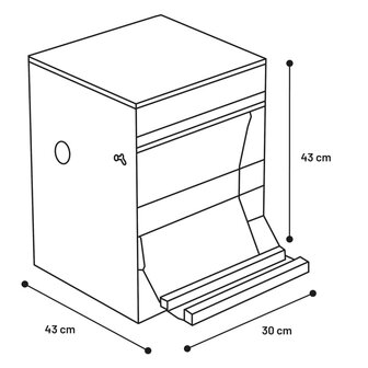 Kippenvoerdispenser Timo automatisch 12 kg