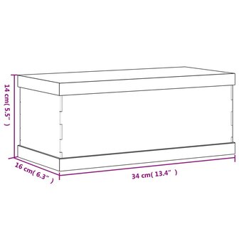 Vitrine transparant 34x16x14 cm acryl