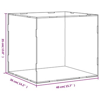 Vitrine transparant 40x36x35 cm acryl