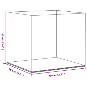 Vitrine transparant 40x36x35 cm acryl