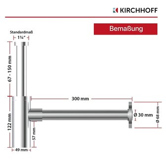 Bekersifon wastafel designer chroomkleurig