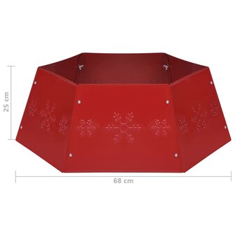 Kerstboomrok &Oslash;68x25 cm rood