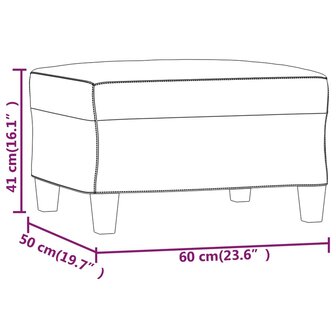 Voetenbank 60x50x41 cm stof cr&egrave;mekleurig