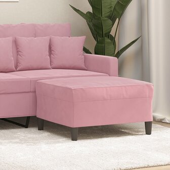 Voetenbank 70x55x41 cm fluweel roze