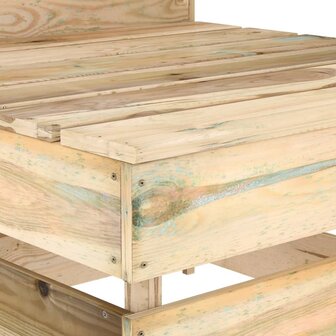 Tuinmiddenbank pallet ge&iuml;mpregneerd grenenhout