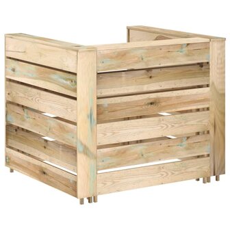 2-delige Loungeset pallet ge&iuml;mpregneerd grenenhout