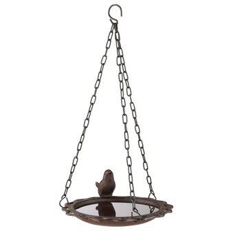 Vogelbad hangend 20,5 cm bruin