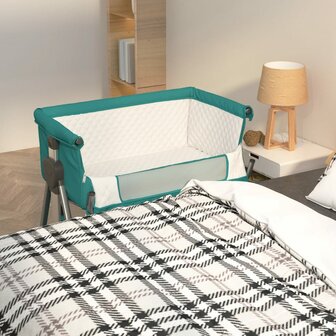 Babybox met matras linnen groen