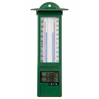 Tuinthermometer min-max digitaal 9,5x2,5x24 cm