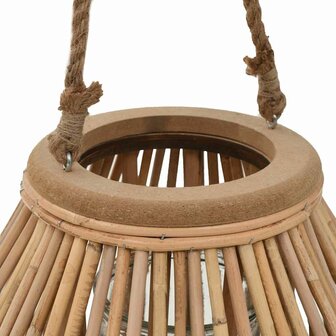 Lantaarnhouder hangend wicker naturel