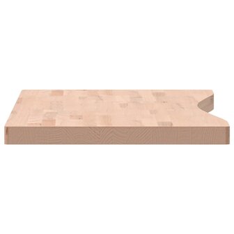 Bureaublad 100x(45-50)x4 cm massief beukenhout