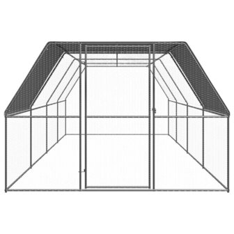 Kippenhok 3x8x2 m gegalvaniseerd staal