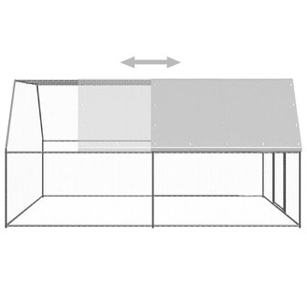 Kippenhok 3x4x2 m gegalvaniseerd staal