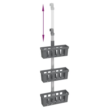 Doucherek 30x15x(67-105) cm aluminium