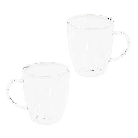 Cappuccinoglazenset 2-delig 270 ml transparant