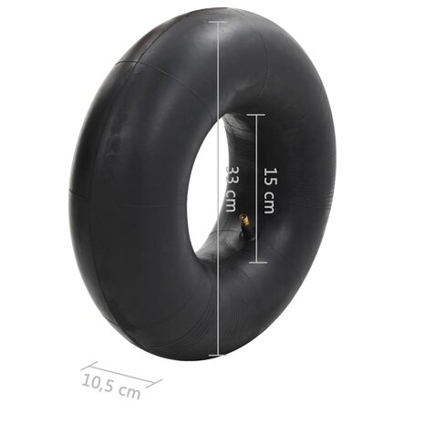 Kruiwagenbinnenbanden 2 st 15x6.00-6 rubber