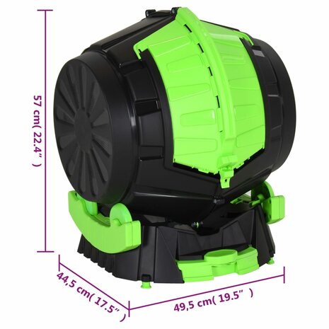 Trommelcomposter 49,5x44,5x57 cm 50 L