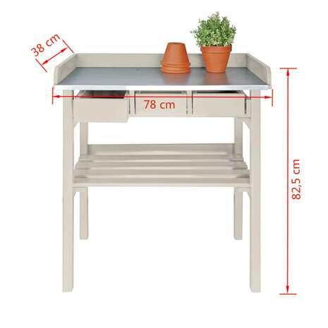 tuinwerktafel met lades (wit) CF29W