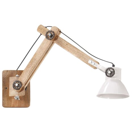 Wandlamp industrieel rond E27 wit