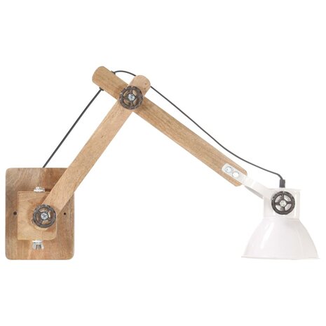 Wandlamp industrieel rond E27 wit